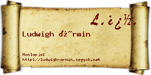 Ludwigh Ármin névjegykártya